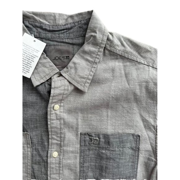 Joe's Color Block Button Shirt Grey ( M ) - Picture 2 of 3